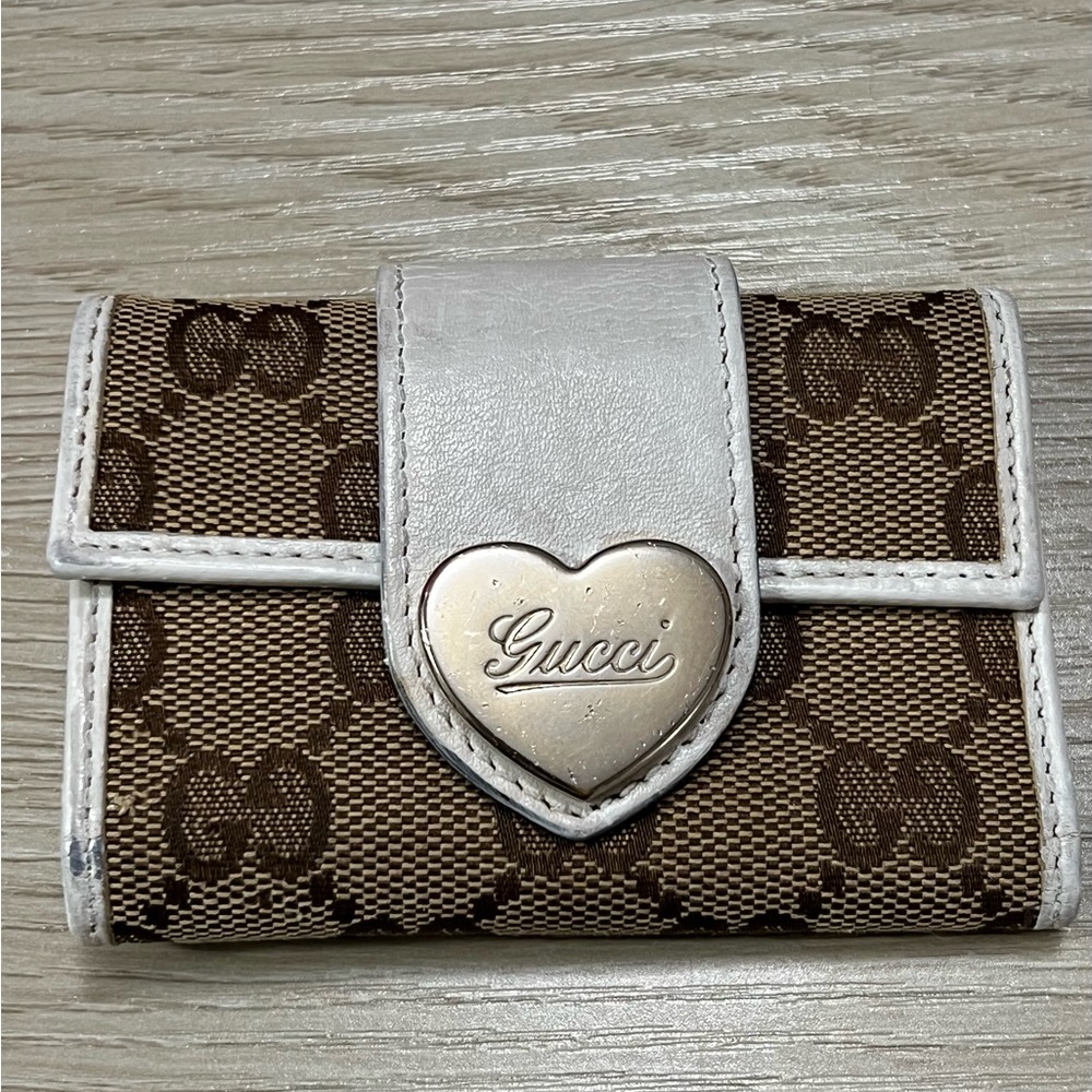 [Gucci] Canvas Heart Key Wallet